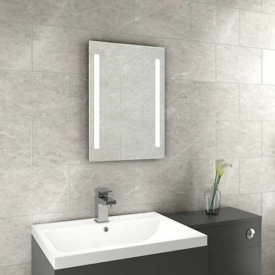 Snow 700 x 500 mm Battery Powered Illuminated led Mirror