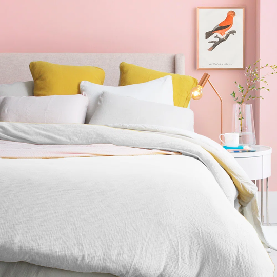 Housse De Couette Lila Lin Double Gaze De Coton Bio