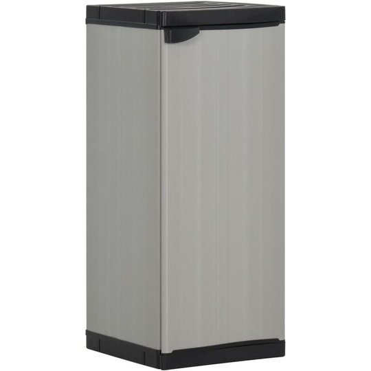 Garden Storage Cabinet with 1 Shelf Grey and Black 35x40x85 cm vidaXL - Grey