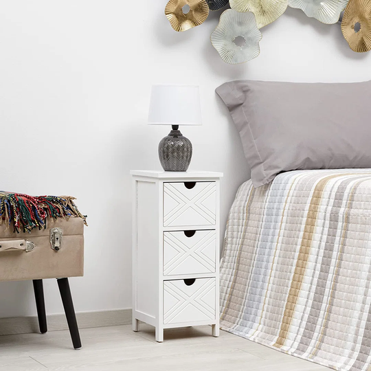 Ratcliffe 3 Drawer Bedside Table
