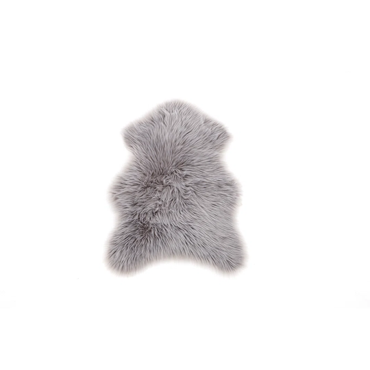 Katy Sheepskin Polyester/Fake Suede/Acrylic - Beige / - 60*90 in , Grey