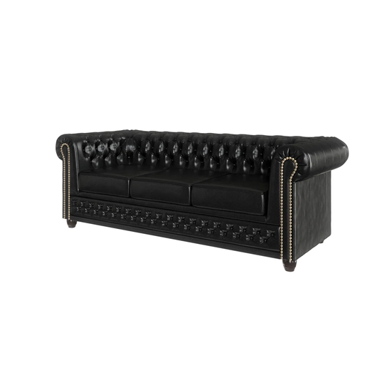 Quilted sofa with sleeping function 3 seater Chesterfield Erra