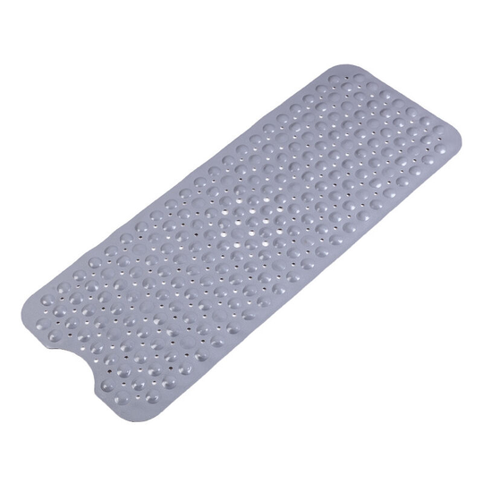 Anti-slip bathtub carpet, mildew resistant, very long, antibacterial, bpa, latex-free, machine washable, ideal for children, 40 * 100cm gray plain