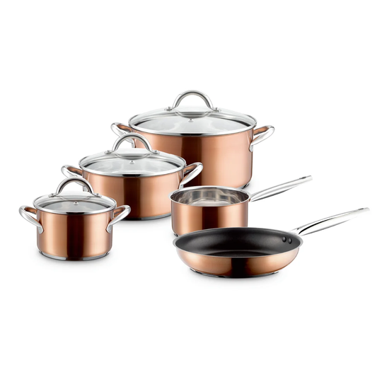 Symple Stuff 5 Piece Stainless Steel Non Stick Cookware Set