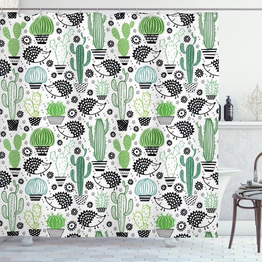 Babbu Polyester Shower Curtain Set