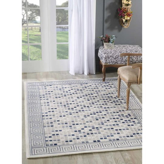 Chavez Low Pile Blue Rug