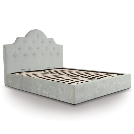 Buttoned Upholstered Ottoman Bed Frame