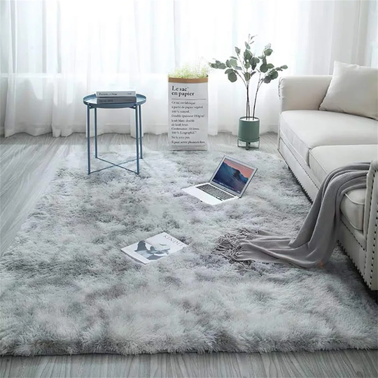 Denissa No Pattern And Not Solid Colour Grey Area Rug