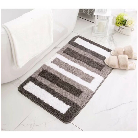 Perleraregb - 50 * 80cm Gray Bathroom Bathtub Absorbent Foot Mat