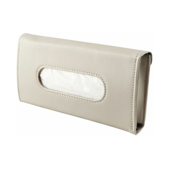 Car Tissue Holder, Sun Visor Napkin Holder, Car Mask Holder for Sun Visor, Masks Dispenser for Car, Car Tissue Box with Tissue Refill (Beige)