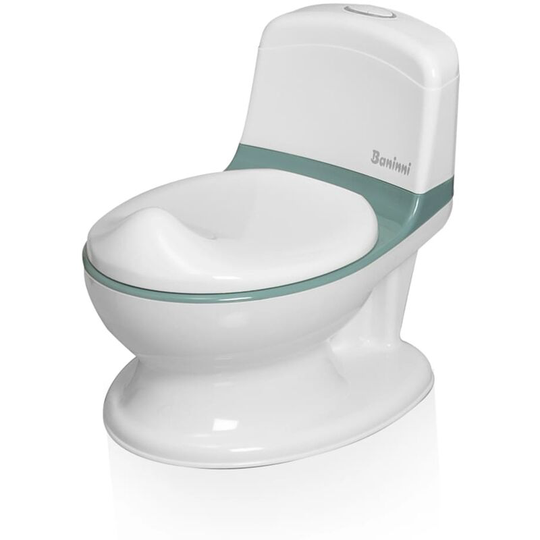 Potty Trainer with Sound Pippe Green and White Baninni White