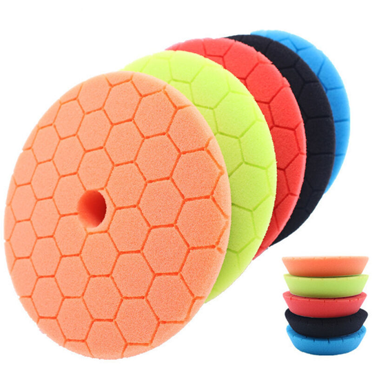 Buffing Polishing Pads 5 Pcs 6 Inch Large Size Sponge Polishing Pads Car Foam Buffing Sponge Pads Kit for Car Buffer Polisher Compounding Polishing