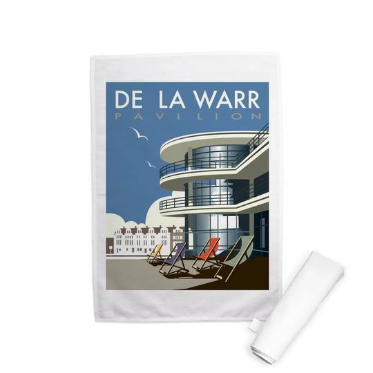 De La Warr Pavilion in Bexhill, East Sussex Tea Towel