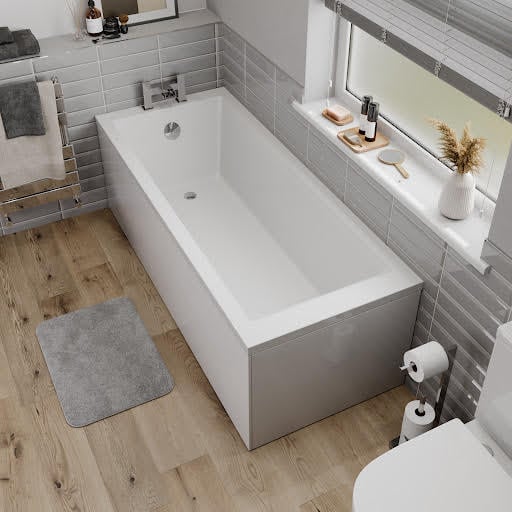 Ceramica Single Ended Square Bath - 1700x700mm