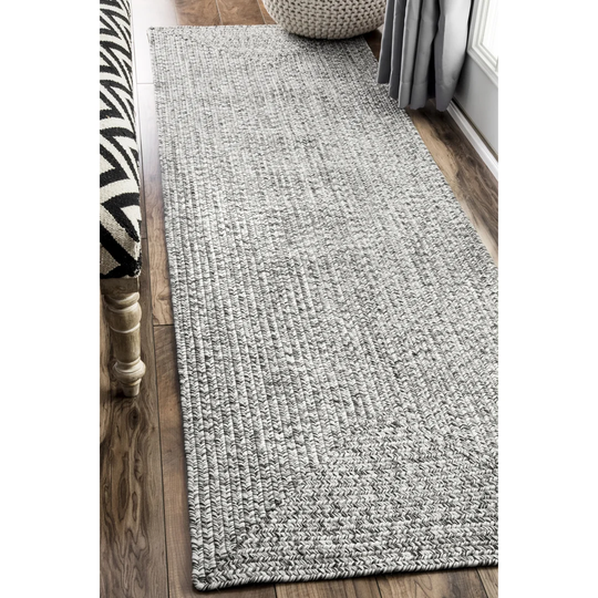 Blanco Braided Salt and Pepper Area Rug