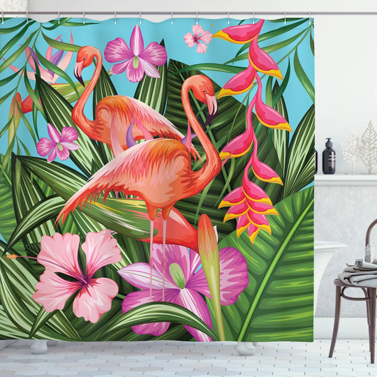 Betselot 13 Piece Polyester Shower Curtain Set