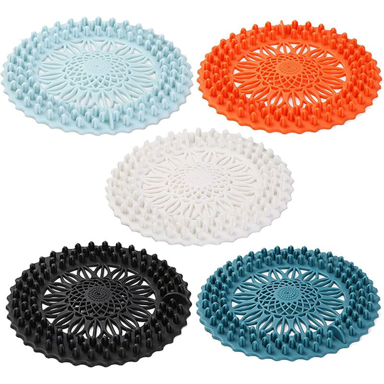 Perlerare - Silicone Floor Drain Cover Sink Strainer Drain Strainer Suitable for Filtering Floor Sundries Such as Kitchen, Bathroom, Washroom 5 Pieces