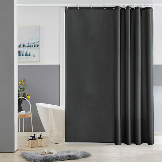 Piece Mildew Proof Shower Curtain Waterproof Polyester Fabric Washable Textile Shower Curtains for Bathtub or Bathroom Dark Gray Shower Curtain-Extra