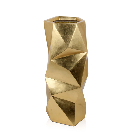 Savageville Gold 80Cm Resin Floor Vase