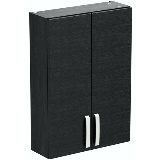 Nouvel quadro black wall hung cabinet 720 x 500mm - Black - Reeves