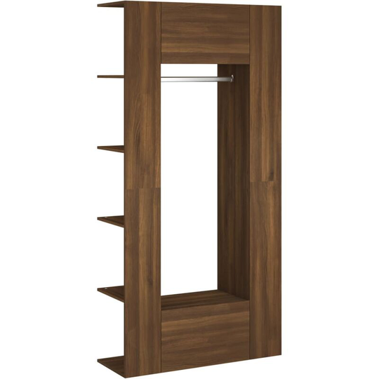 Hallway Cabinets 2 pcs Brown Oak Engineered Wood Vidaxl Brown