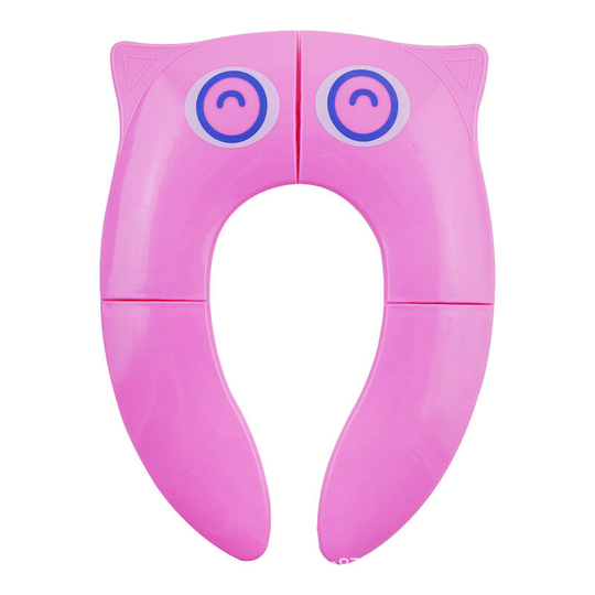 Foldable Potty Toilet Seat, Portable Travel Toddler Toilet Training Seat (Pink)