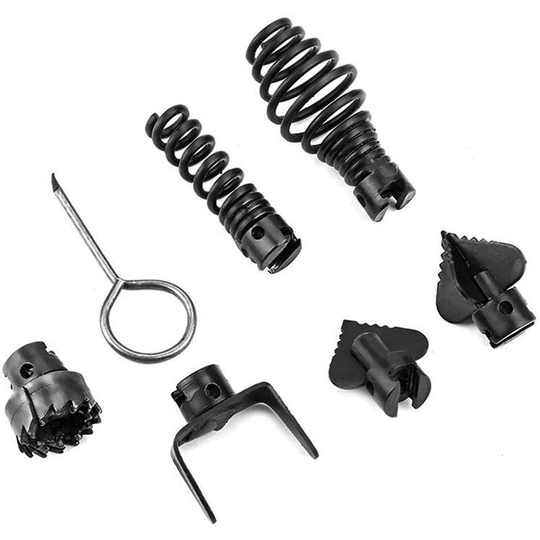 7Pcs 16mm Manganese Steel Drain Cleaner Machine Combination Cutter Head Set for Pipeline Dredging Machine