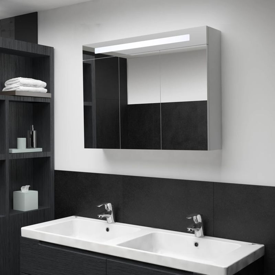 Led Bathroom Mirror Cabinet 88x13x62 cm VD25418 - Hommoo