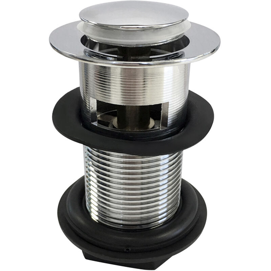 Chrome Slotted Basin Sink Tap Push Pop Up Click Clack Zinc Waste Plug