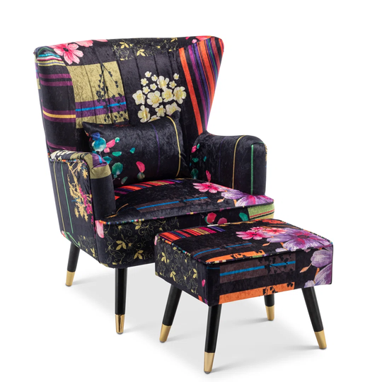 Evandale 77Cm Wide Armchair and Ottoman