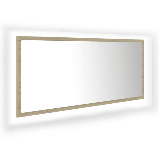 Vidaxl - led Bathroom Mirror Sonoma Oak 100x8.5x37 cm Acrylic Brown