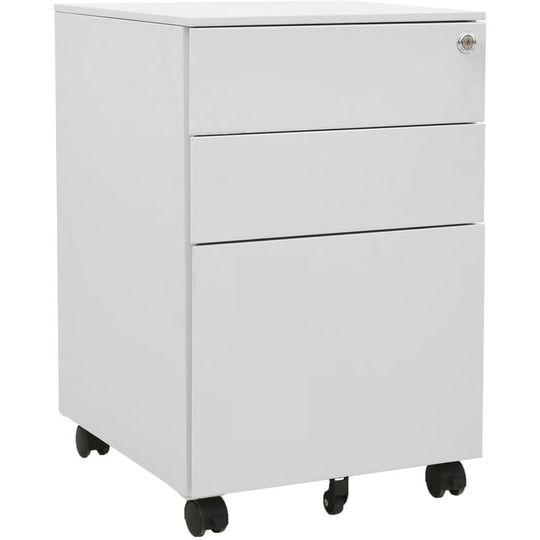 Mobile File Cabinet Light Grey 39x45x60 cm Steel Vidaxl Grey