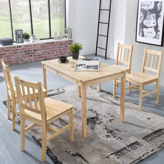 Velma 4 - Person Solid Wood Dining Set