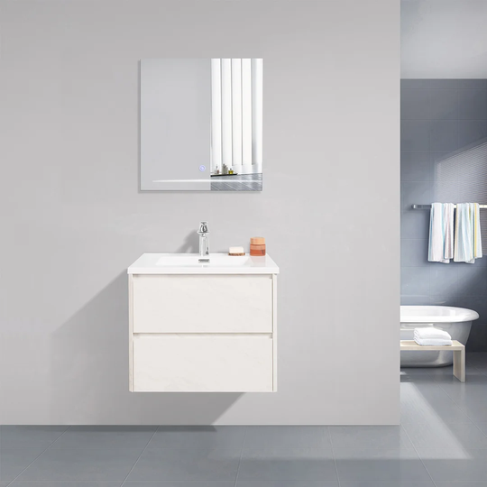 Lugis 60 x 48 x 50 Wall-Mounted Single Bathroom Vanity Set With Faucet