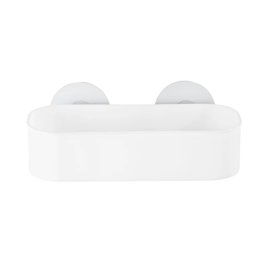 Static-Loc® wall shelf Osimo white, attaches without drilling