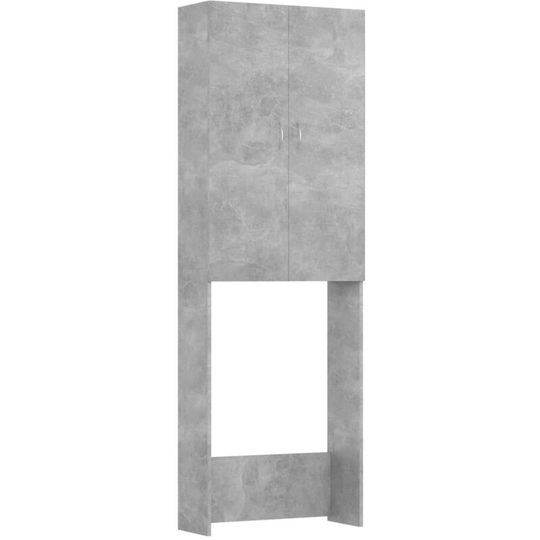 Washing Machine Cabinet Concrete Grey 64x25.5x190 cm Vidaxl concrete grey