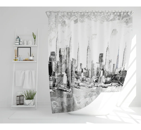 Dilwen Polyester Shower Curtain Set