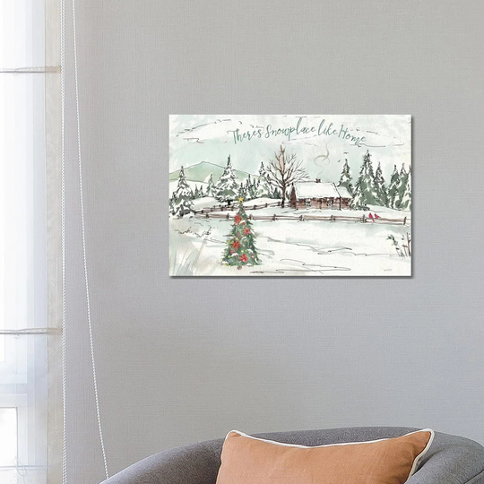 Seasonal Charm X Snowplace - Wrapped Canvas Painting