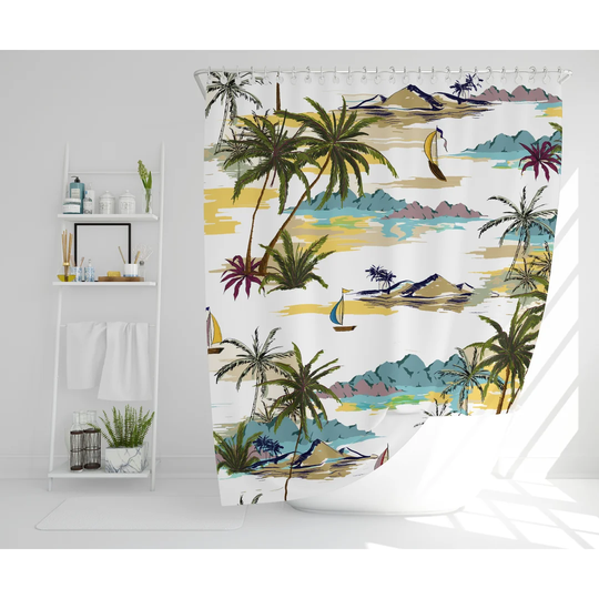 Mererid Polyester Shower Curtain Set