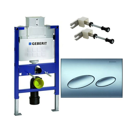 Geberit - Duofix 0.82m wc Toilet Frame UP200 Cistern + KAPPA20 Chrome Plate