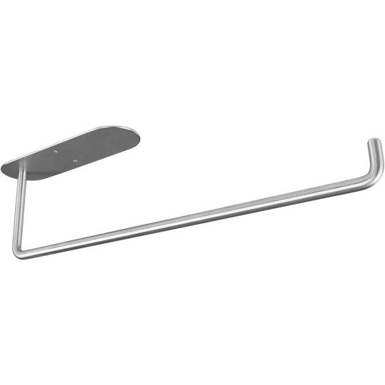 Paper Towel Holder-Self Adhesive or Drilling,Under Cabinet Sticky Paper Towel Holder Wall Mount for Kitchen Bathroom, Stainless Steel-Silver
