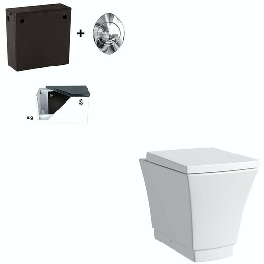 Mode - Austin back to wall toilet with soft close seat and concealed cistern - White