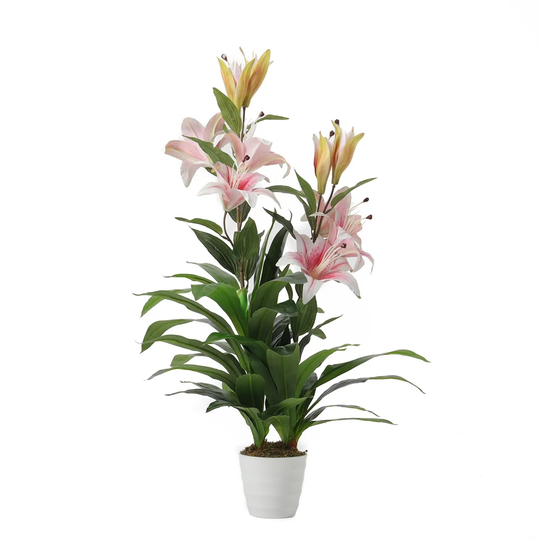 Artificial Lily Flower In Pot