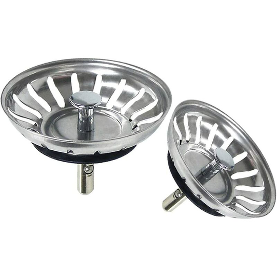 Perlerare - Kitchen Sink Strainer, Sink Strainer Stopper Filter, Stainless Steel Sink Drainer For Your Kitchen Bathroom-Diameter 80mm (2 Packs)