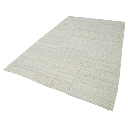 Dupuis Hand-Knotted Cotton/Wool White Rug