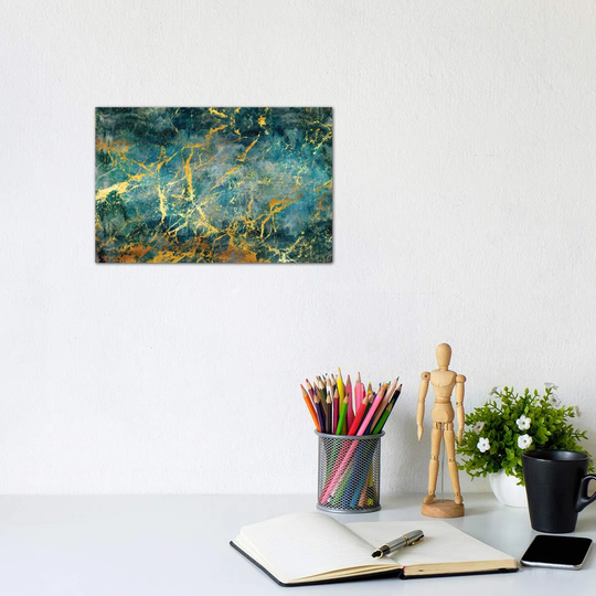Electric Gold by Maximiliano Casal - Wrapped Canvas Graphic Art Print