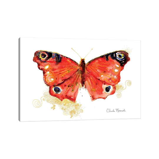 Butterfly in Gold by Claudia Bianchi - Painting on Canvas