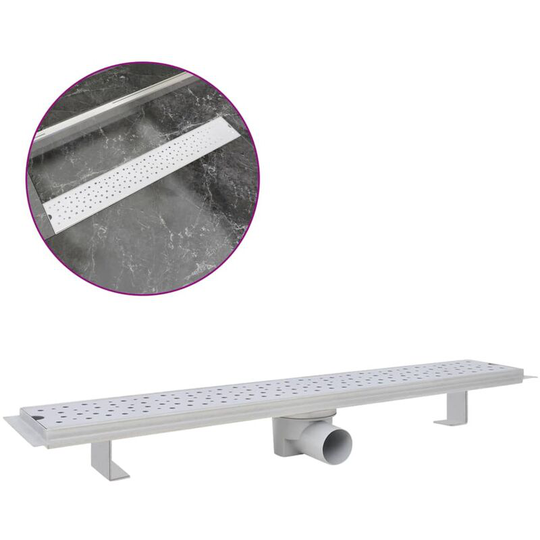 Vidaxl - Linear Shower Drain Bubble 730x140 mm Stainless Steel