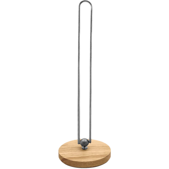 Vertical Paper Towel Holder With Wood Anti-Skid Base Free Standing Paper Towel Holder Countertop for Kitchen
