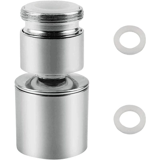 22mm Water Saving Kitchen Faucet Aerator 360 Degree Swivel with M24 External Thread Adapter for 22mm External Thread or 24mm Internal Thread Faucet